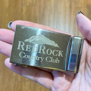 Red Rock Country Club Metal Belt Buckle